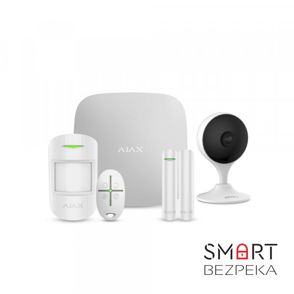Комплект бездротової сигналізації Ajax StarterKit white + IP-відеокамера 2 Мп IMOU Cue 2 (IPC-C22EP-A) с Wi-Fi