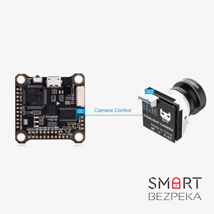 Камера для FPV дрона Foxeer Micro Night Cat 3 1200TVL 1/3" CMOS 0.00001lux