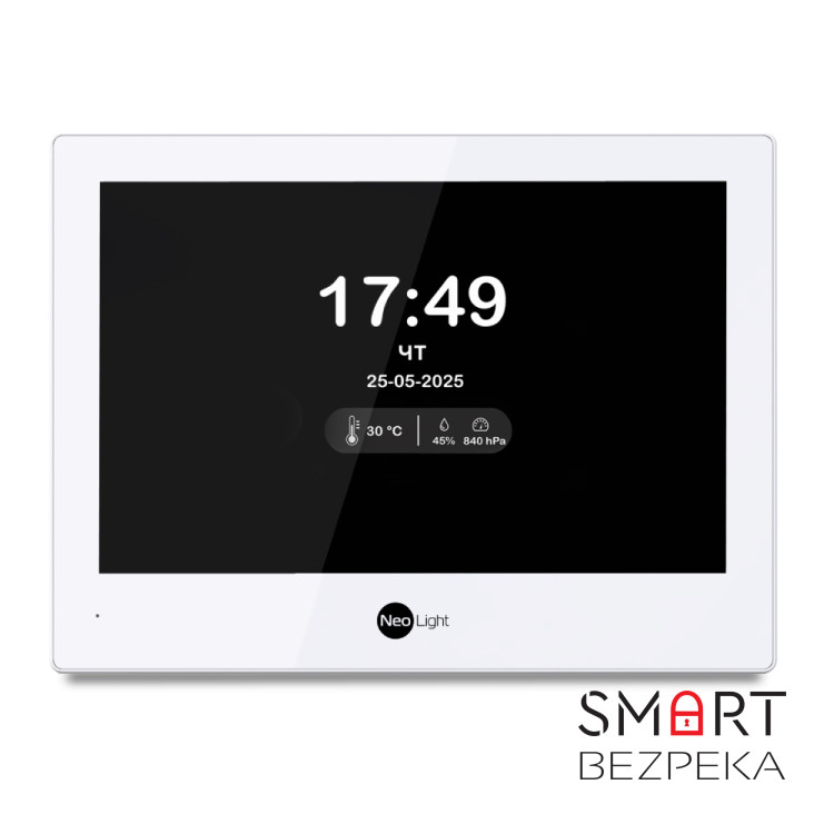 Гібридний відеодомофон 8" Neolight ALPHA Hybrid white з Wi-Fi