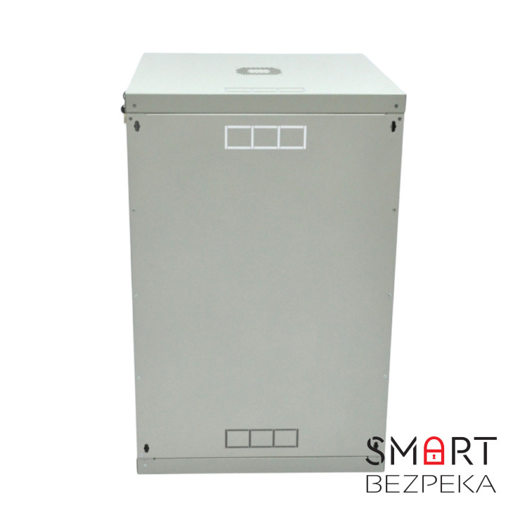 Шафа серверна SteelNet 15U 600 x 500 для мережевого обладнання (скло, сірий)