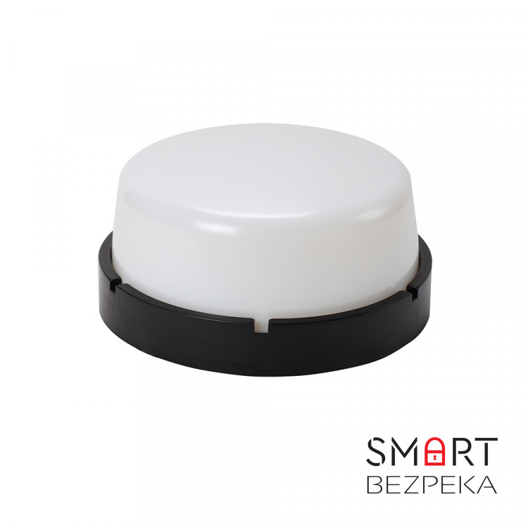 Светильник ERKA 1065D.i LED-Вlack-В с датчиком движения 12 W 4200K круглый черный/белый Е27 IP 65