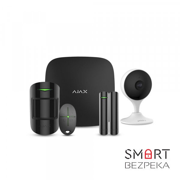 Комплект бездротової сигналізації Ajax StarterKit black + IP-відеокамера 2 Мп IMOU Cue 2 (IPC-C22EP-A) с Wi-Fi