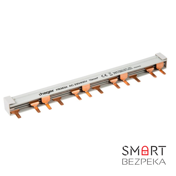 Шина гребенчатая Hager KB363A 3P 10мм² 12M