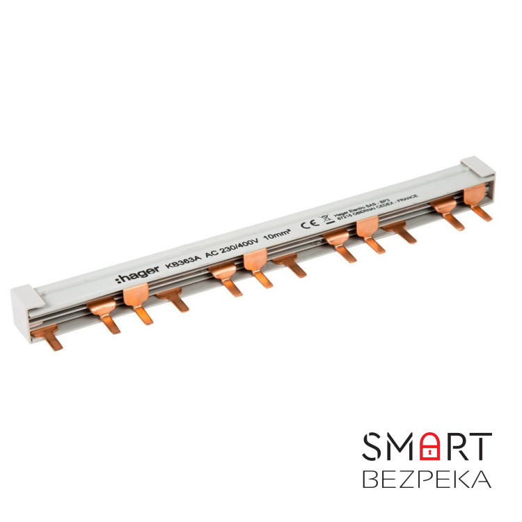 Шина гребенчатая Hager KB363A 3P 10мм² 12M