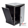 Шафа серверна SteelNet 15U 600 x 500 для мережевого обладнання (скло, чорний)
