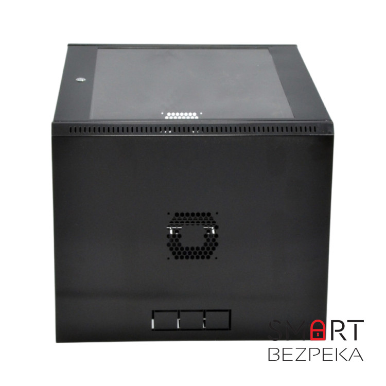 Шафа серверна SteelNet 15U 600 x 500 для мережевого обладнання (скло, чорний)