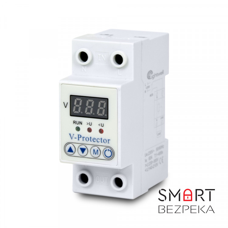 Автоматический выключатель Lightwell ZS3 V protector 1P+N/63A реле напряжения