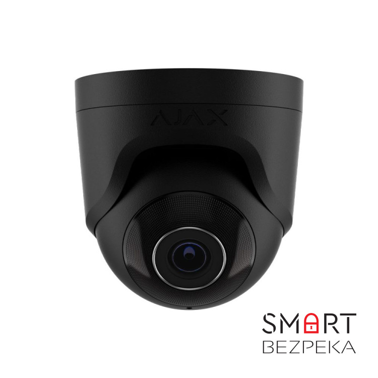 IP-видеокамера Ajax TurretCam (8 Мп/2.8 мм) black, проводная с разрешением 8 Мп и углом обзора до 110°
