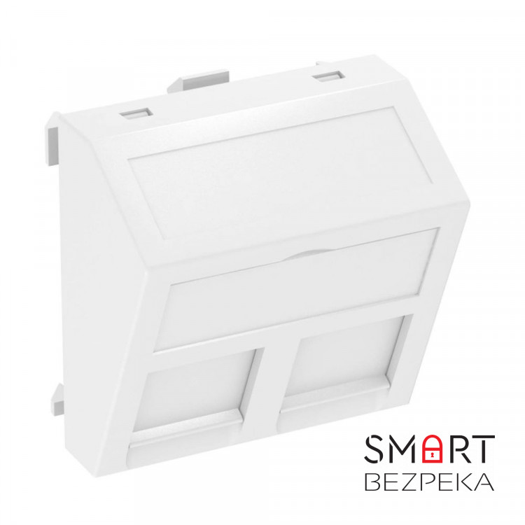 Інформаційна панель кутова OBO Bettermann 45 х 45 мм 2 RJ45 пуста біла