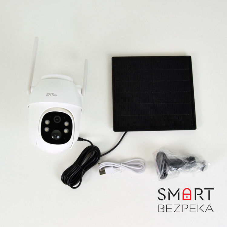4G камера наблюдения со встроенным аккумулятором и солнечной панелью ZKTeco C4FS-EU Solar 4G