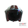 Мотошолом відкритий Beon B-108A ABS SUPER SPORT SHINY CREAM/RED (глянець кремовий/червоний), розмір XL