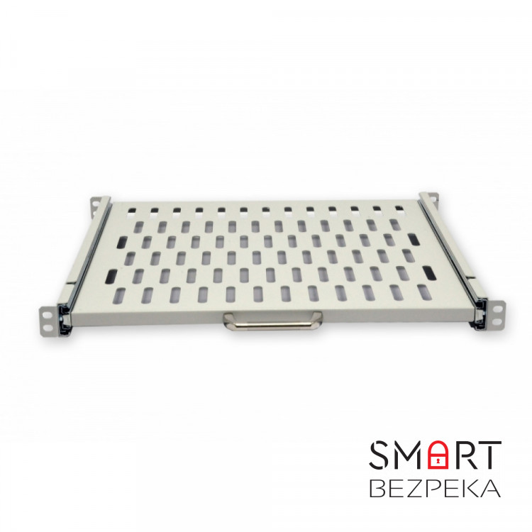 Полиця висувна 19" CMS UA-SHSL-400G 1U 400 мм, сіра