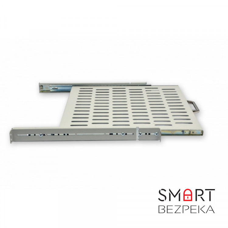 Полиця висувна 19" CMS UA-SHSL-400G 1U 400 мм, сіра