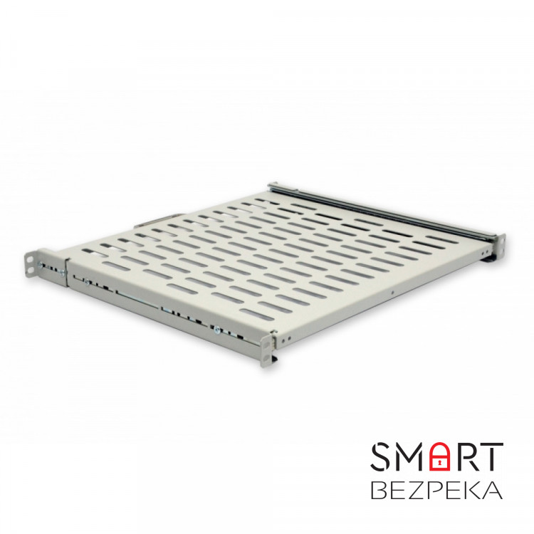 Полиця висувна 19" CMS UA-SHSL-400G 1U 400 мм, сіра