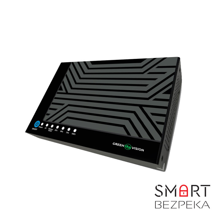 Джерело безперебійного живлення GreenVision GV-702-UPS-DC18-100W для Wi-Fi роутерів із вбудованим акумулятором