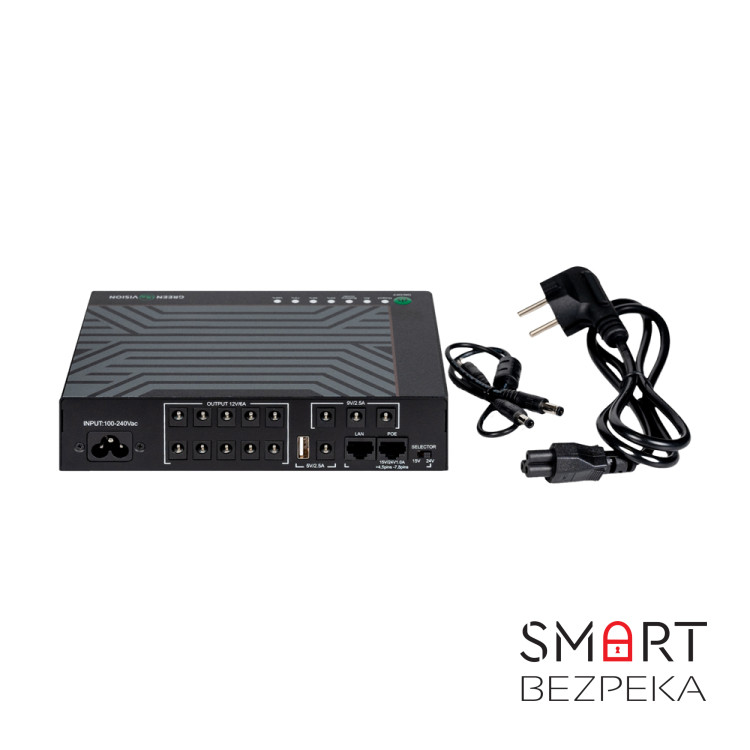 Источник бесперебойного питания GreenVision GV-702-UPS-DC18-100W для Wi-Fi роутеров со встроенным аккумулятором