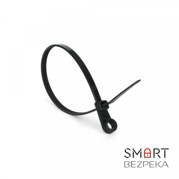 Стяжка Relfix 5 x 200 мм з кріпленням (100 шт/уп) чорна