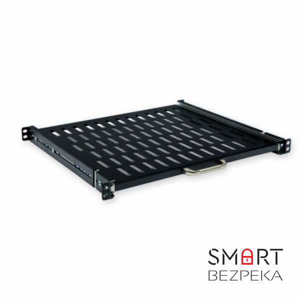 Полиця висувна 19" CMS UA-SHSL-400B 1U 400 мм, чорна