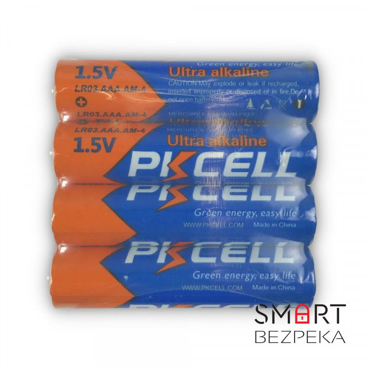 Батарейка PKCELL Ultra Alkaline AAA LR03 1.5V, 4шт./пленка