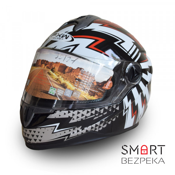 Мотошолом інтеграл FXW HF-122 solid Re (розмір S)