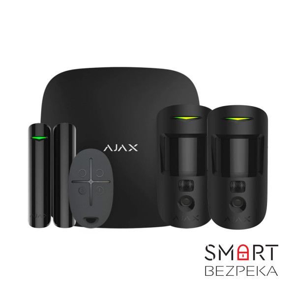 Комплект бездротової сигналізації Ajax StarterKit Cam black + Ajax MotionCam black