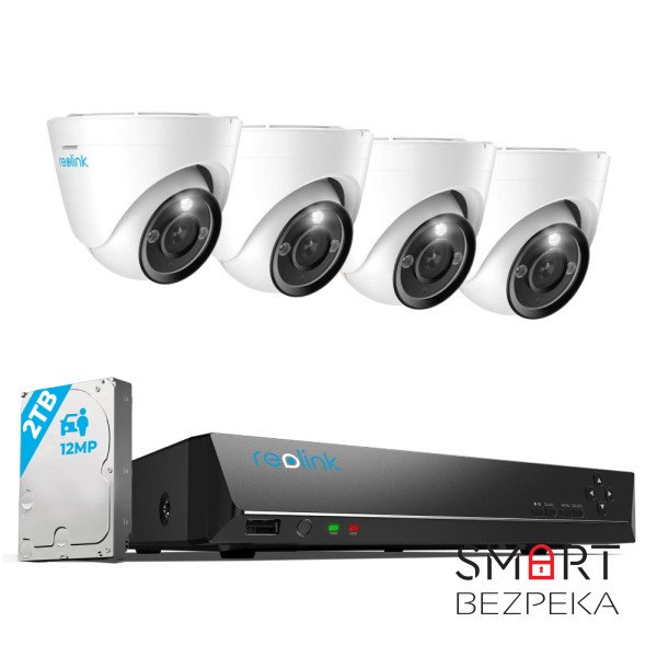Комплект відеоспостереження Reolink RLK8-1200D4-A 2.8 mm