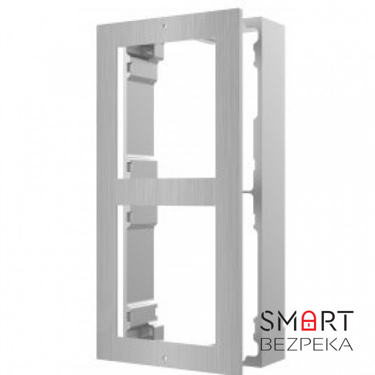 Декоративна рамка Hikvision DS-KD-ACW2/S для врізного монтажу двох модульних відеопанелей