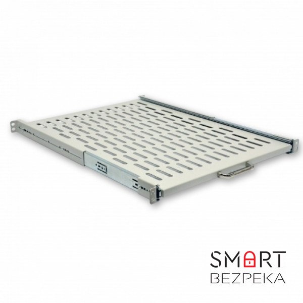Полиця висувна 19" CMS UA-SHSL-600G 1U 600 мм, сіра