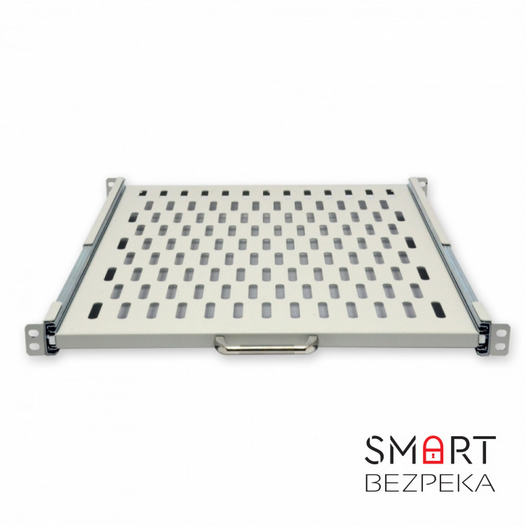 Полиця висувна 19" CMS UA-SHSL-600G 1U 600 мм, сіра