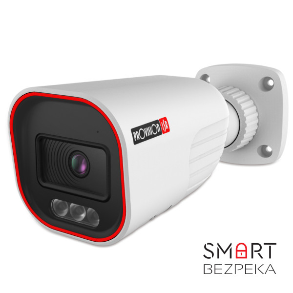 IP-відеокамера 4 Мп Provision-ISR BMV-340SRN-36 (3.6 мм) із вбудованим мікрофоном та відеоаналітикою для системи відеоспостереження