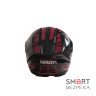 Мотошолом інтеграл Beon R SHINY GREY (глянець сірий/червоний) розмір ХL