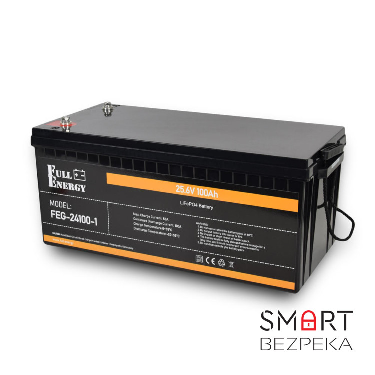 Комплект автономного резервного електроживлення: 3kVA Smart інвертор KSP-3000VA для сонячних панелей + АКБ LiFePO4 з Bluetooth Full Energy FEG-24100-1 25.6В 100А·год + Кабель інверторний 35 мм / 1 м / пара