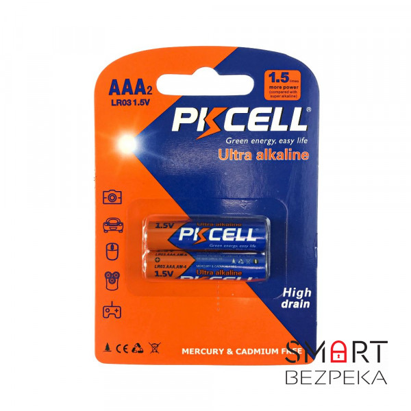 Батарейка PKCELL Ultra Alkaline AAA LR03 1.5V, 2шт./блістер
