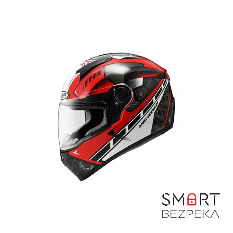 Мотошолом інтеграл Zeus ZS-811 AL41 червоно-білий (розмір S)