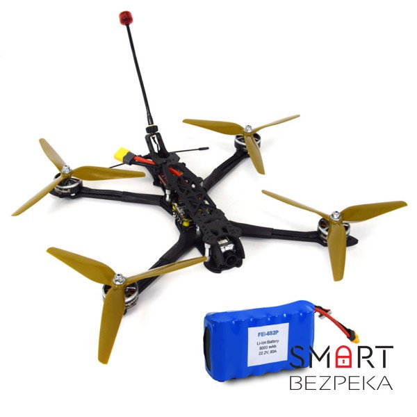 Дрон FPV VR-7D 7 дюймів + Акумулятор FEi-6S2P 8000 мА·год для FPV-дрона