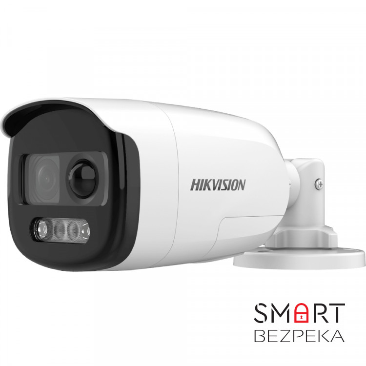 HD-TVI видеокамера 2 Мп Hikvision DS-2CE12DFT-PIRXOF (3.6 мм) ColorVu с PIR датчиком и сиреной для системы видеонаблюдения