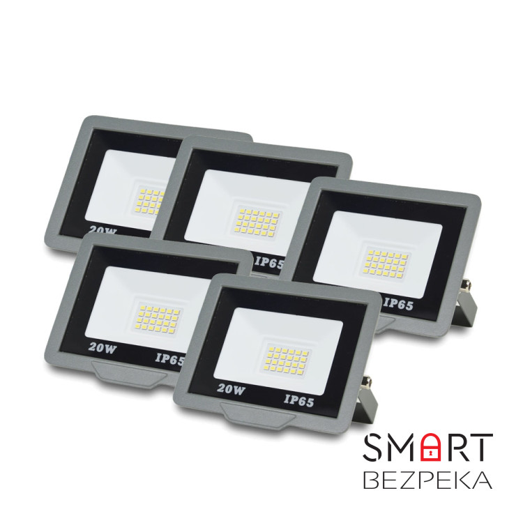 Комплект із 5-ти світлодіодних прожекторів ONE LED ultra (ZY-TH18-20 ) 20 Вт