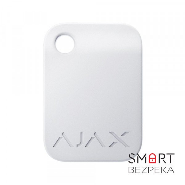 Защищенный бесконтактный брелок Ajax Tag white (комплект 10 шт.) для клавиатуры KeyPad Plus