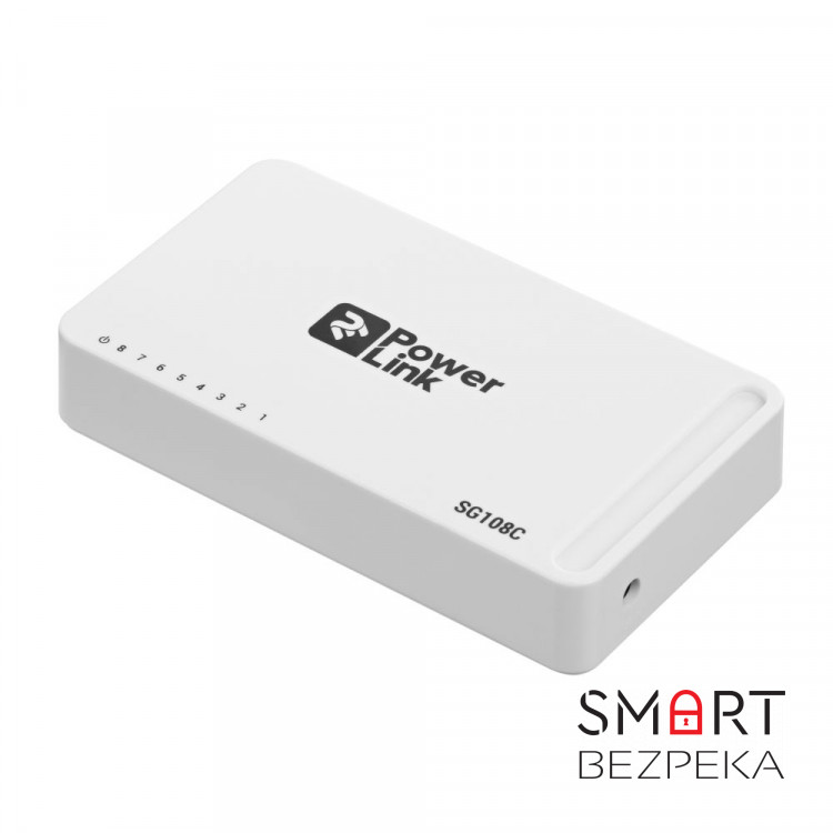 Мережевий комутатор на 8 портів 10/100/1000 Мбіт/с 2E PowerLink SG108C 8xGE некерований