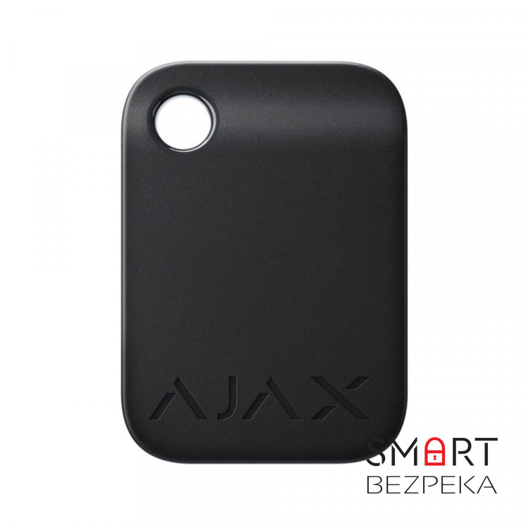 Захищений безконтактний брелок Ajax Tag black (комплект 10 шт.) для клавіатури KeyPad Plus