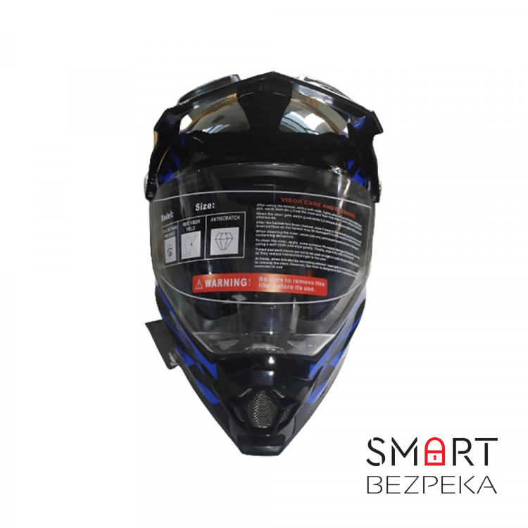 Мотошолом інтеграл Forte BLD-819-6 черно-синій (розмір L)