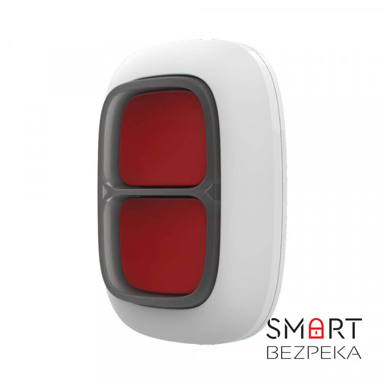 Беспроводная экстренная кнопка Ajax DoubleButton white с защитой от случайных нажатий
