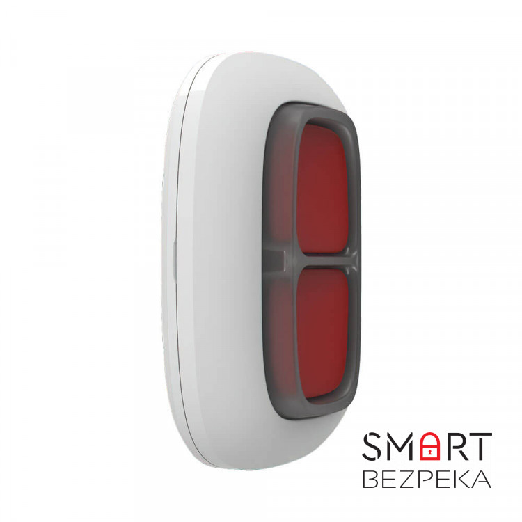 Беспроводная экстренная кнопка Ajax DoubleButton white с защитой от случайных нажатий