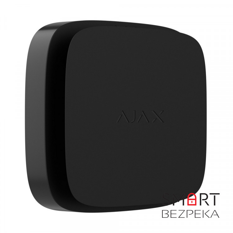 Бездротовий пожежний датчик Ajax FireProtect 2 RB black із сенсорами диму, температури та чадного газу зі змінними батареями