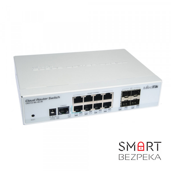 12-портовий керований комутатор MIKROTIK CRS112-8G-4S-IN