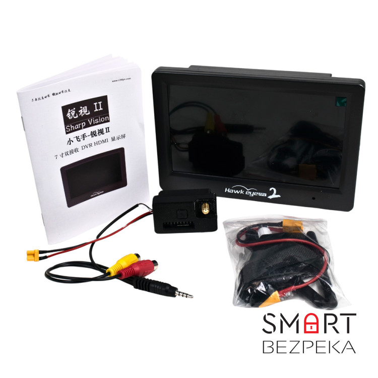 Монитор для FPV Hawkeye Sharp Vision 2 DVR 7" со встроенным приемником 5.8G