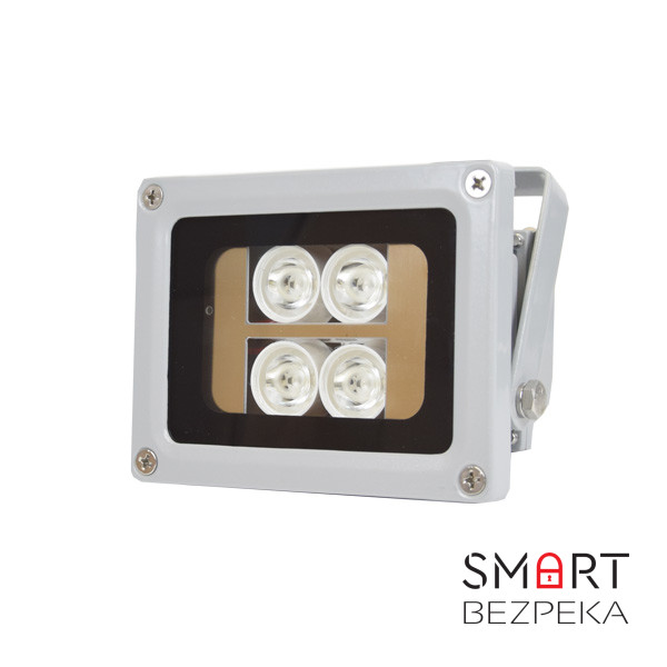 Комплект: IP-відеокамера 4 Мп Dahua DH-IPC-HFW2449S-S-IL (2.8 мм) з подвійним підсвічуванням + ІЧ-прожектор Lightwell LW4-40IR60-12