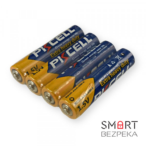 Батарейка PKCELL Extra Heavy Duty AAA R03P 1.5V, 4шт./плівка