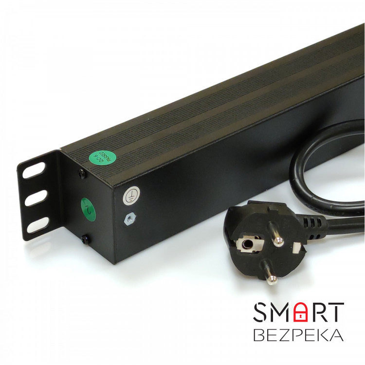 Сетевой фильтр Kingda (KD-GER(16)N1008WKPDY30W19A) черный, 8 розеток с выключателем, длина кабеля 1.8 м