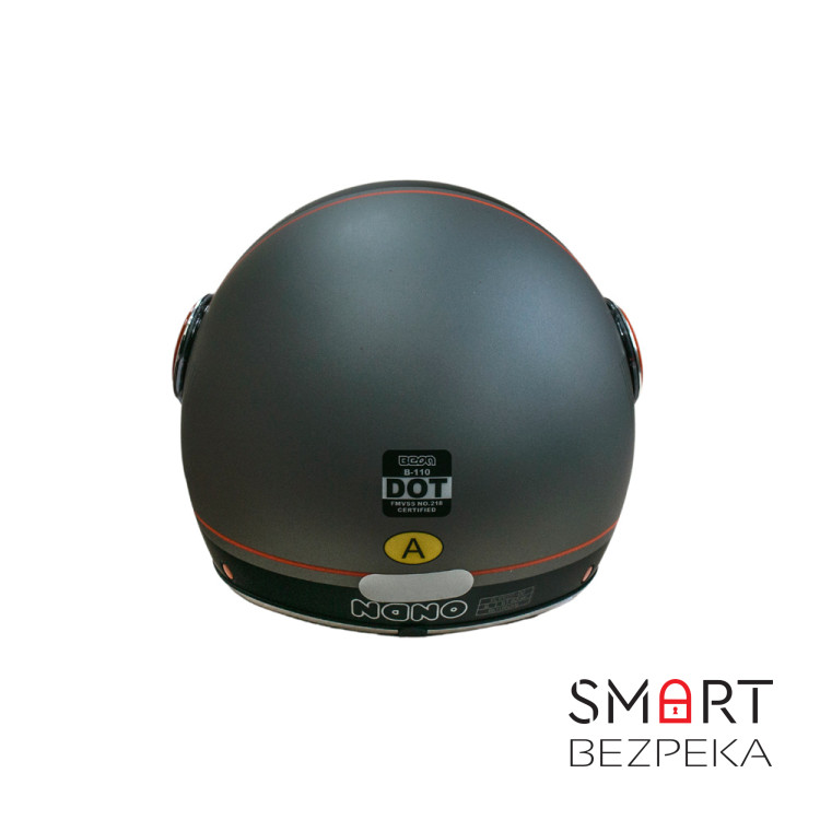 Мотошлем открытый Beon B-110B CIRCLE MATT TITAN/BLACK (матовый титан/черный), размер L